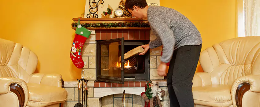 Rusted Metal Fireplace Restoration in Tyler, Texas